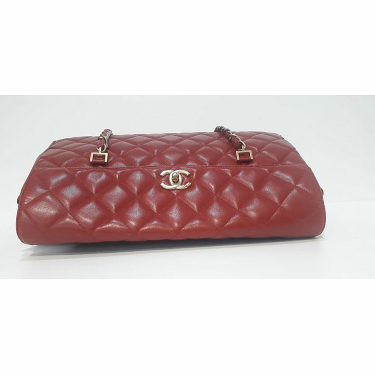 Chanel Misia Flap CC Red Lambskin Tote Bag #17