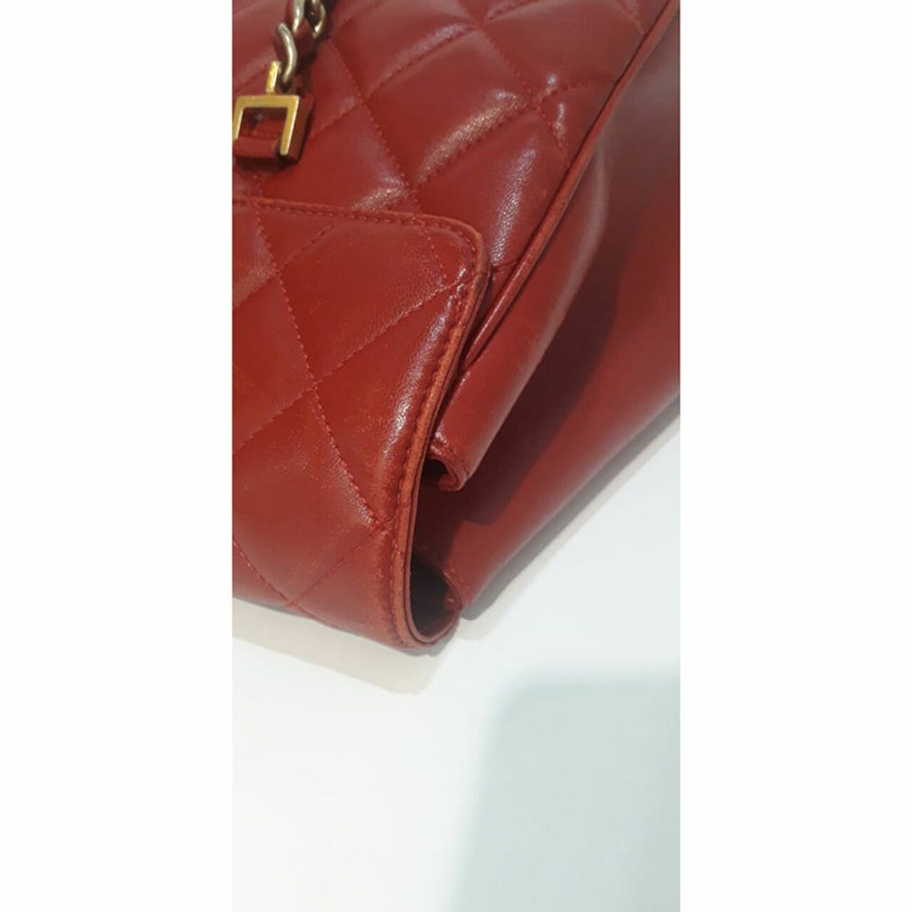 Chanel Misia Flap CC Red Lambskin Tote Bag #17