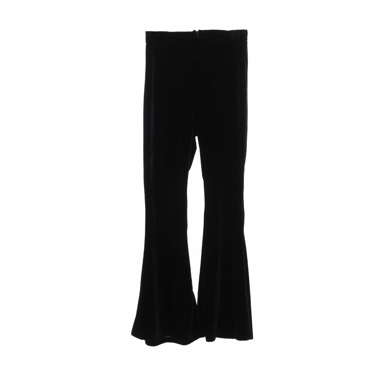 Lookboutiojestore Black Velvet Bootcut Long Pants