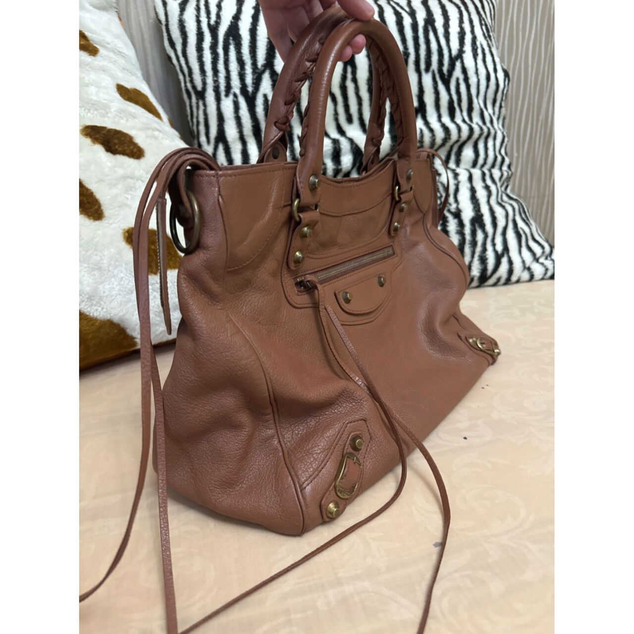 Balenciaga Velo Brown Handbag