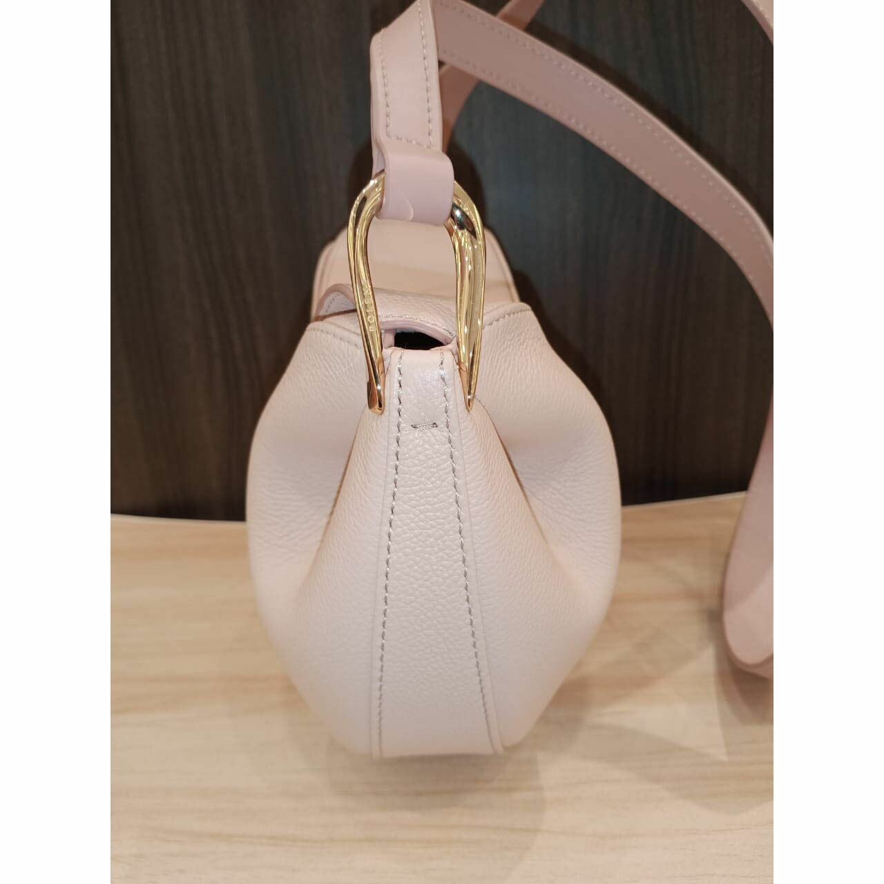 Polene Tonca Duo Dune Grained Nude Sling Bag