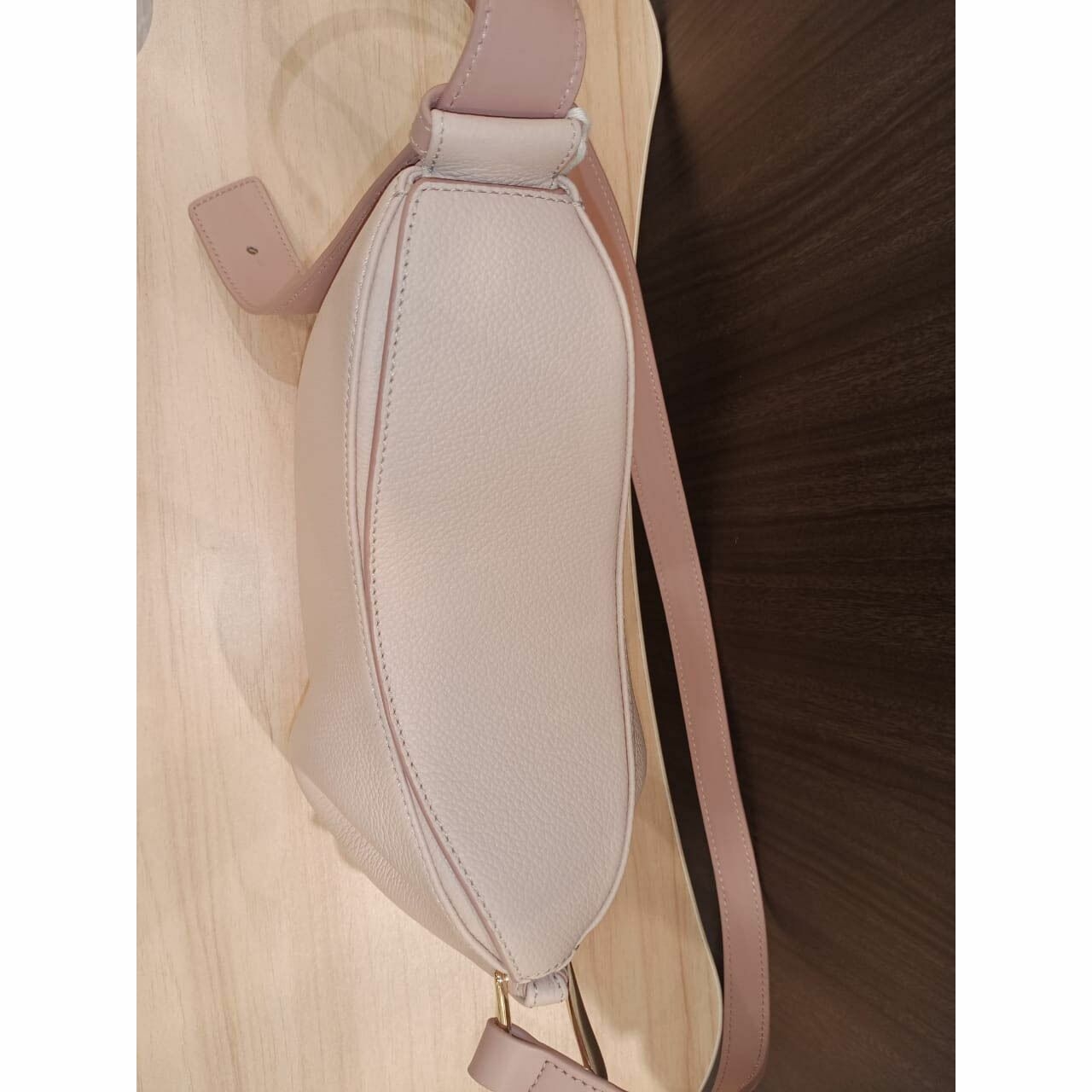 Polene Tonca Duo Dune Grained Nude Sling Bag