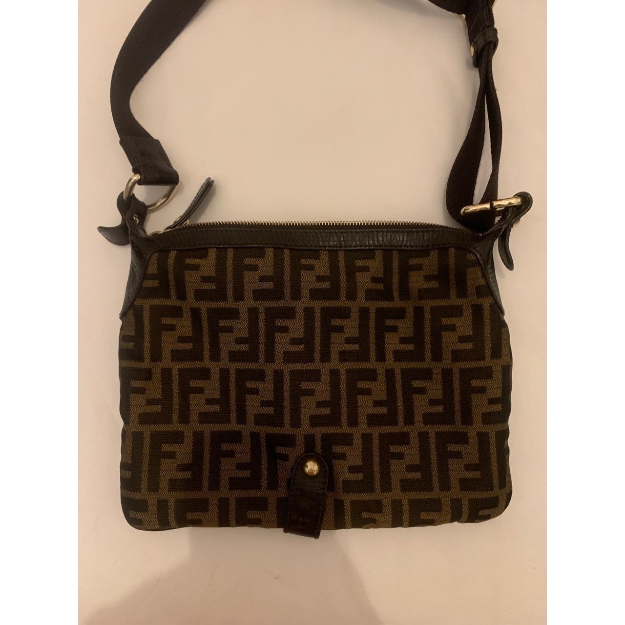 Fendi Brown & Black Sling Bag