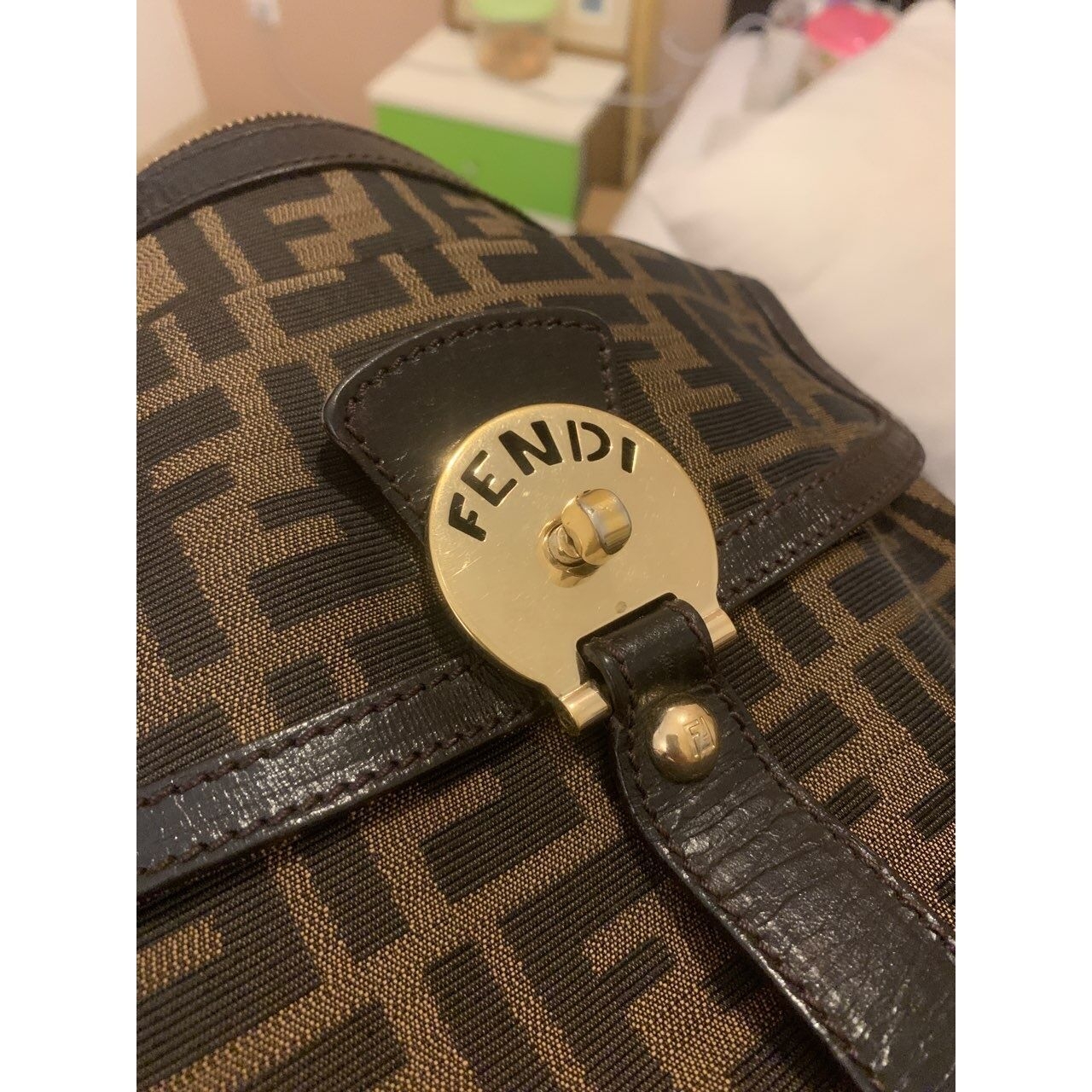 Fendi Brown & Black Sling Bag