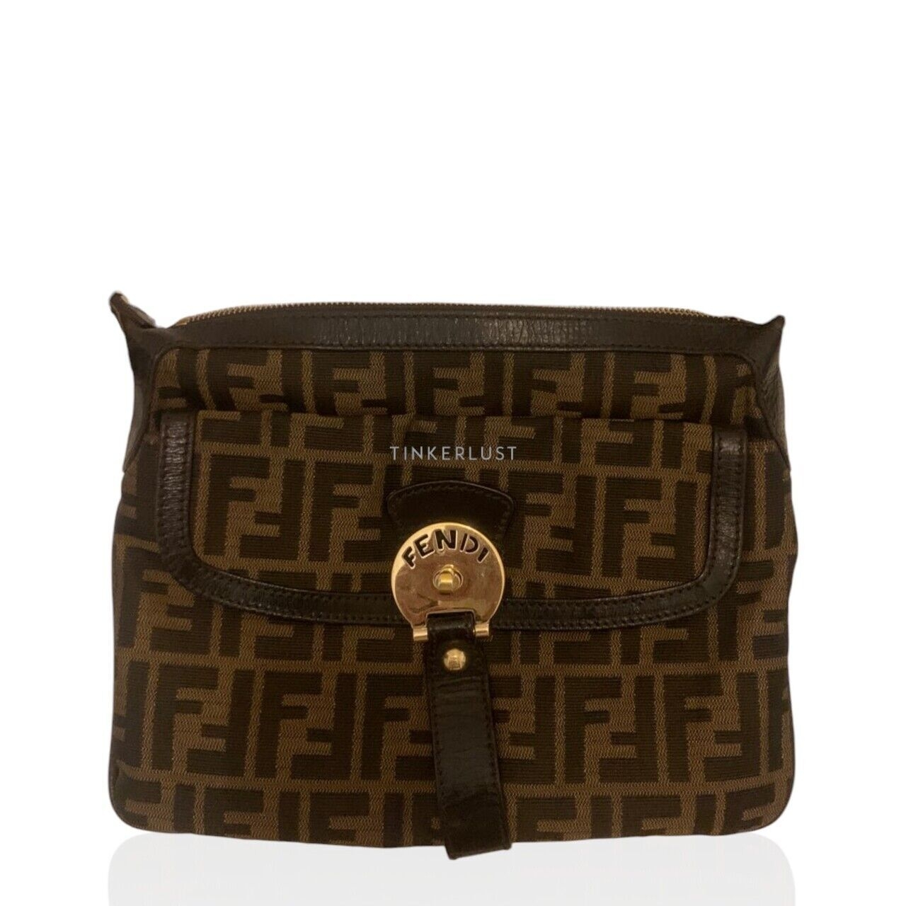 Fendi Brown & Black Sling Bag