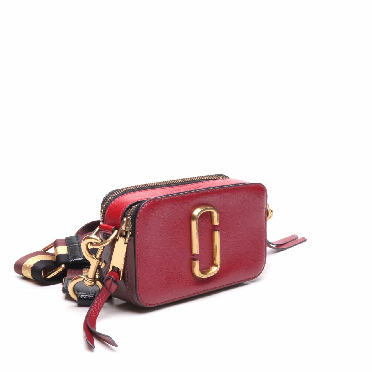 Marc Jacobs Snapshot Bag in Deep Maroon Multi Sling Bag