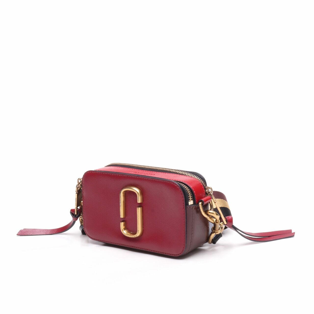 Marc Jacobs Snapshot Bag in Deep Maroon Multi Sling Bag