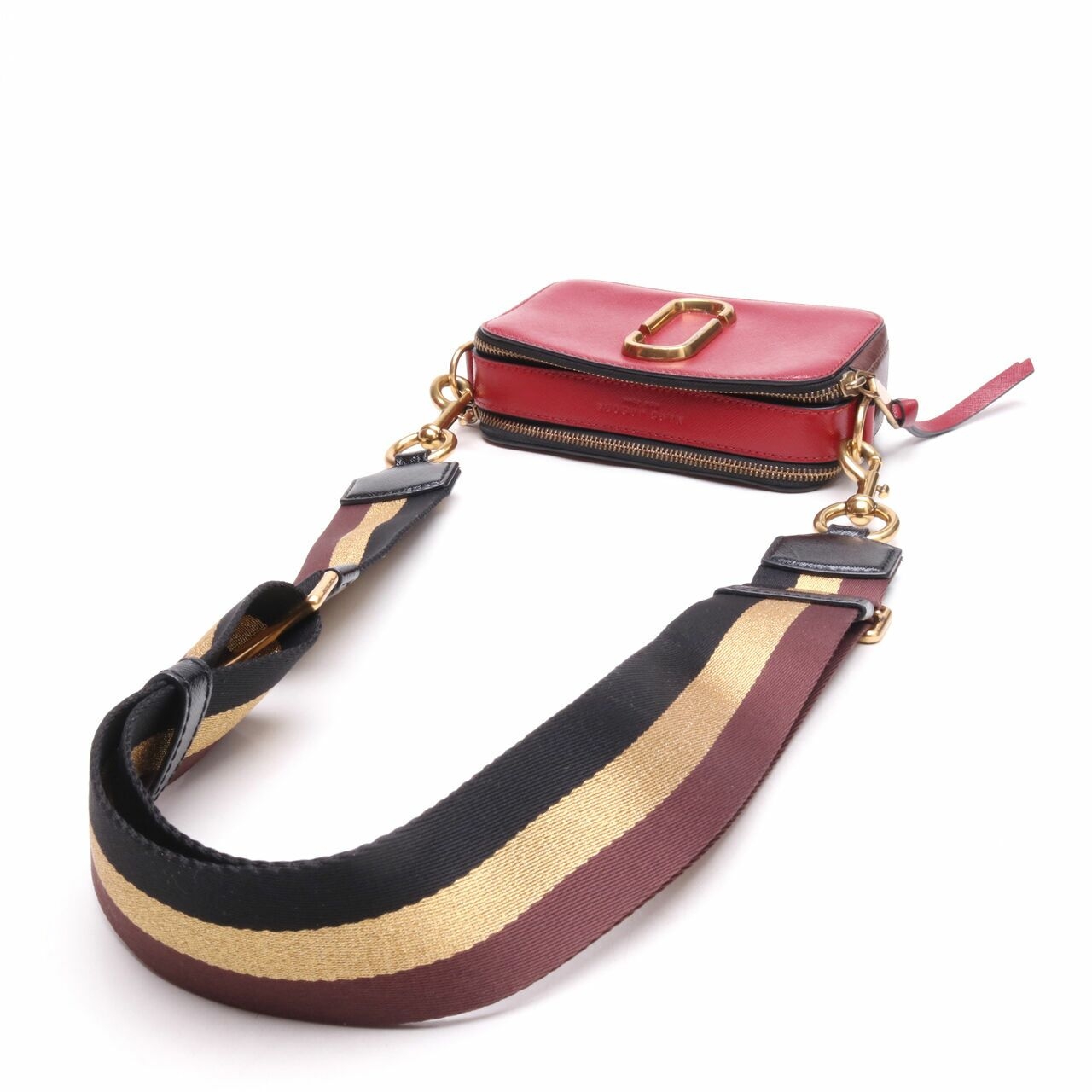 Marc Jacobs Snapshot Bag in Deep Maroon Multi Sling Bag