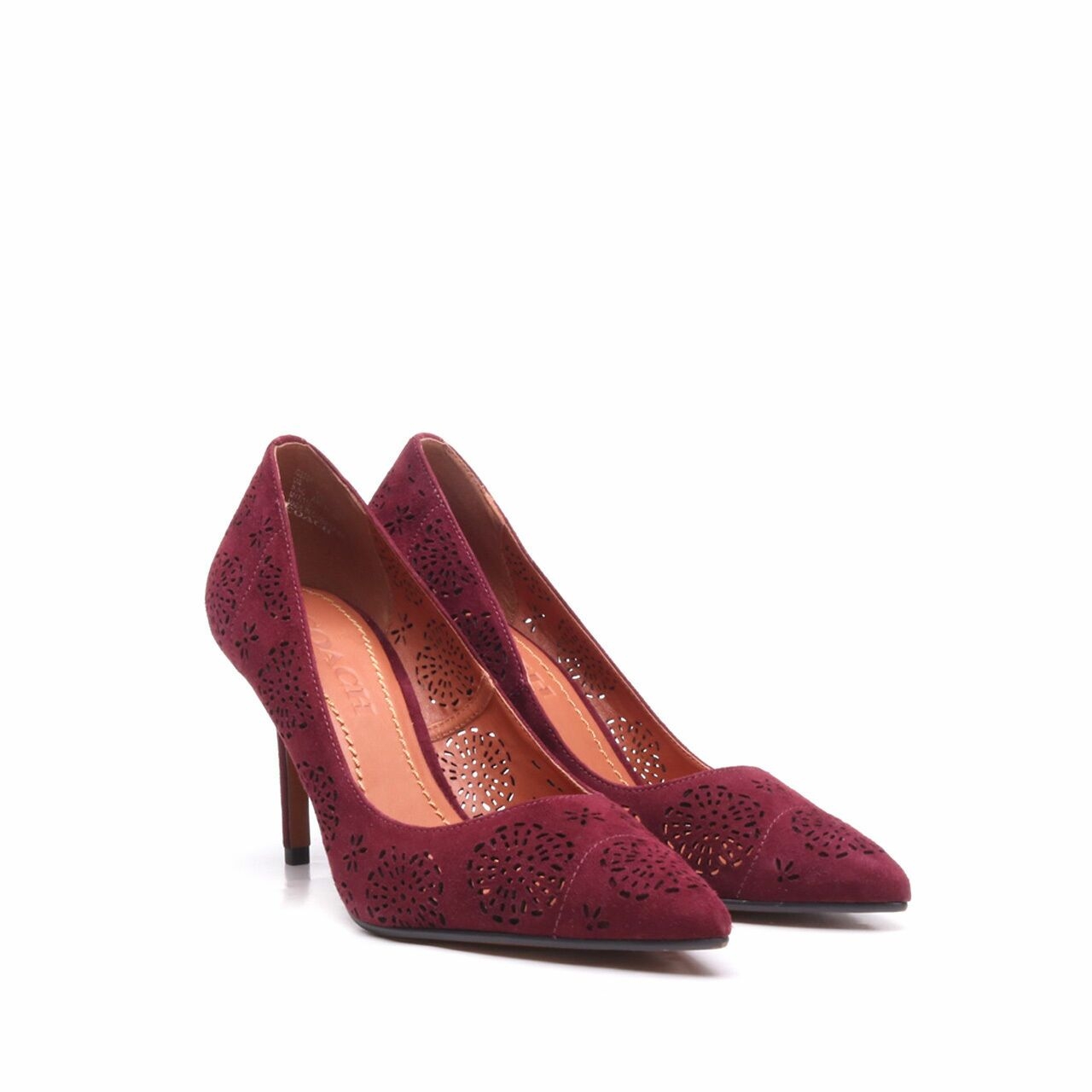 Coach Maroon Waverly 85MM CO Heels