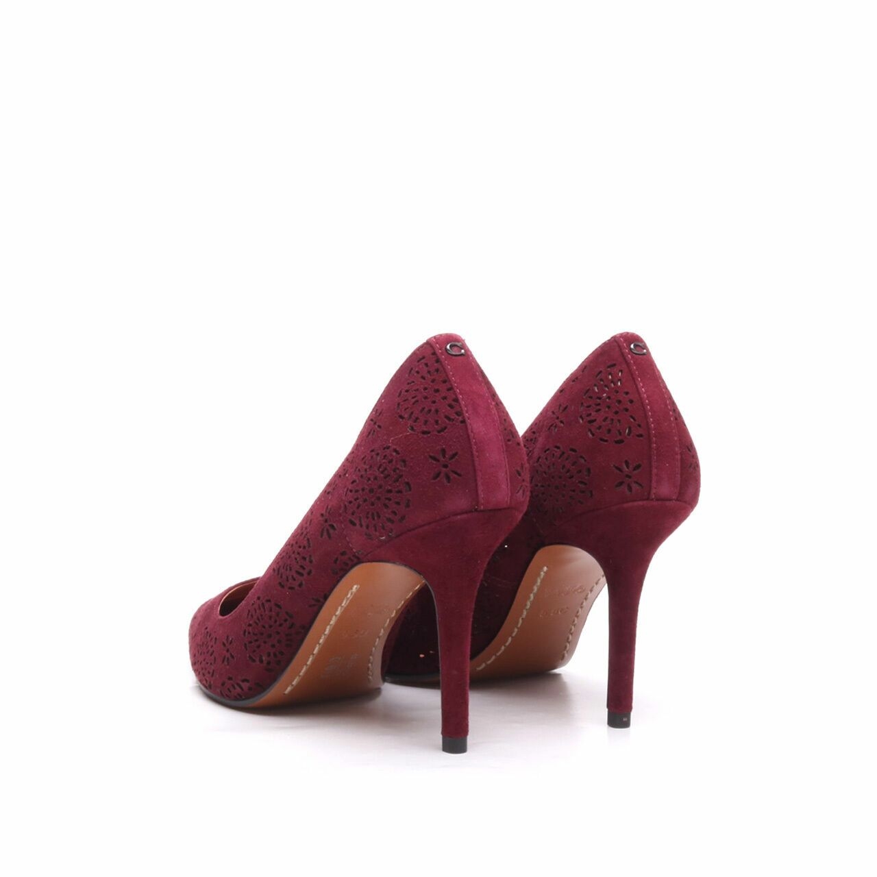 Coach Maroon Waverly 85MM CO Heels