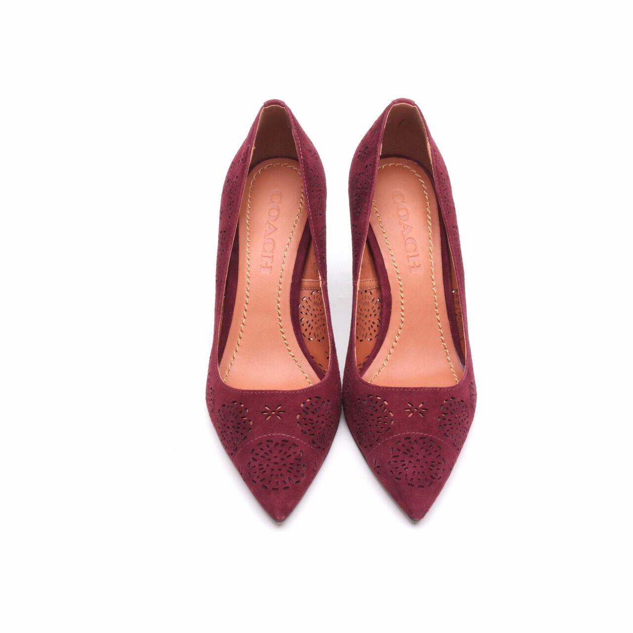 Coach Maroon Waverly 85MM CO Heels