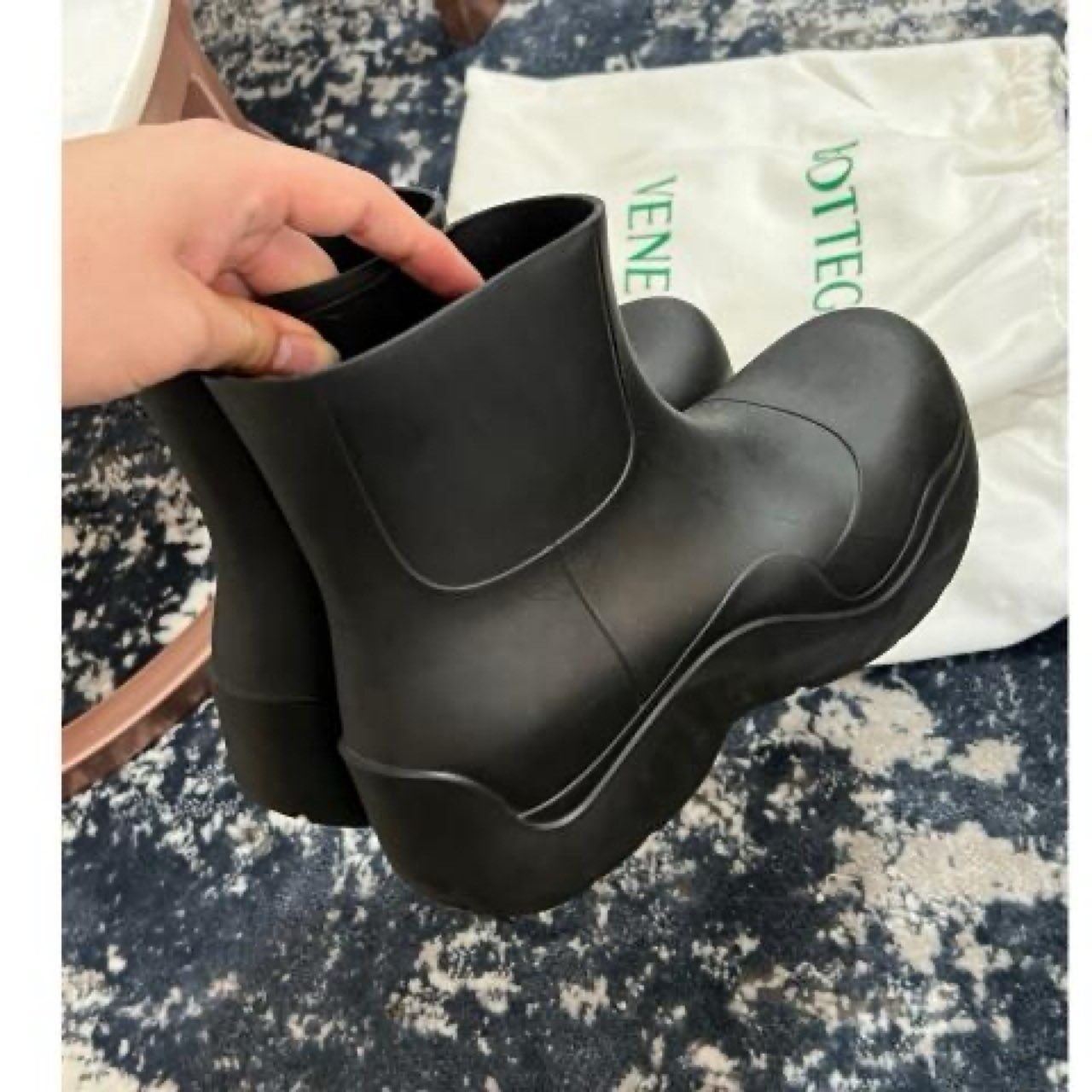 Bottega Veneta Puddle Ankle Black Boots