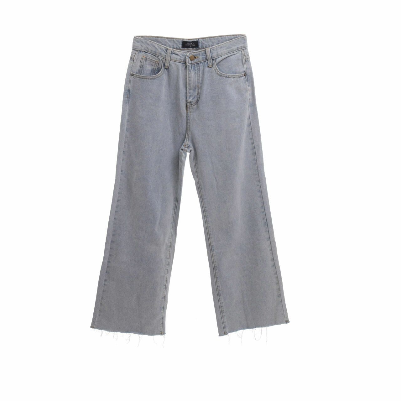 Muku Light Blue Washed Long Pants