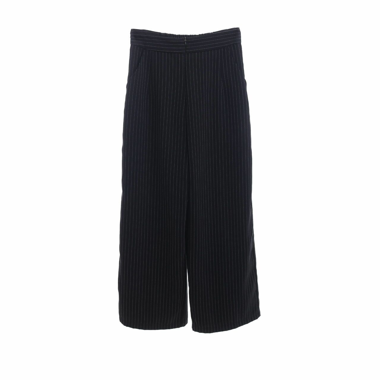 Cotton Ink Black Stripes Long Pants