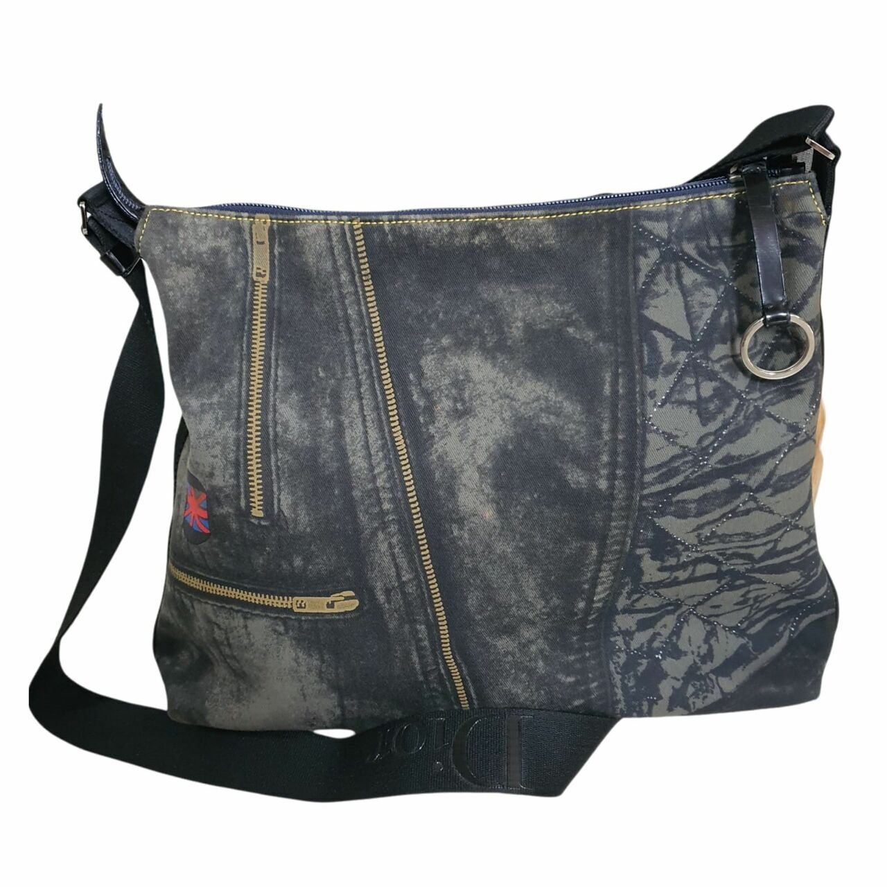 Christian Dior Toile Imprimee Denim Shoulder Bag