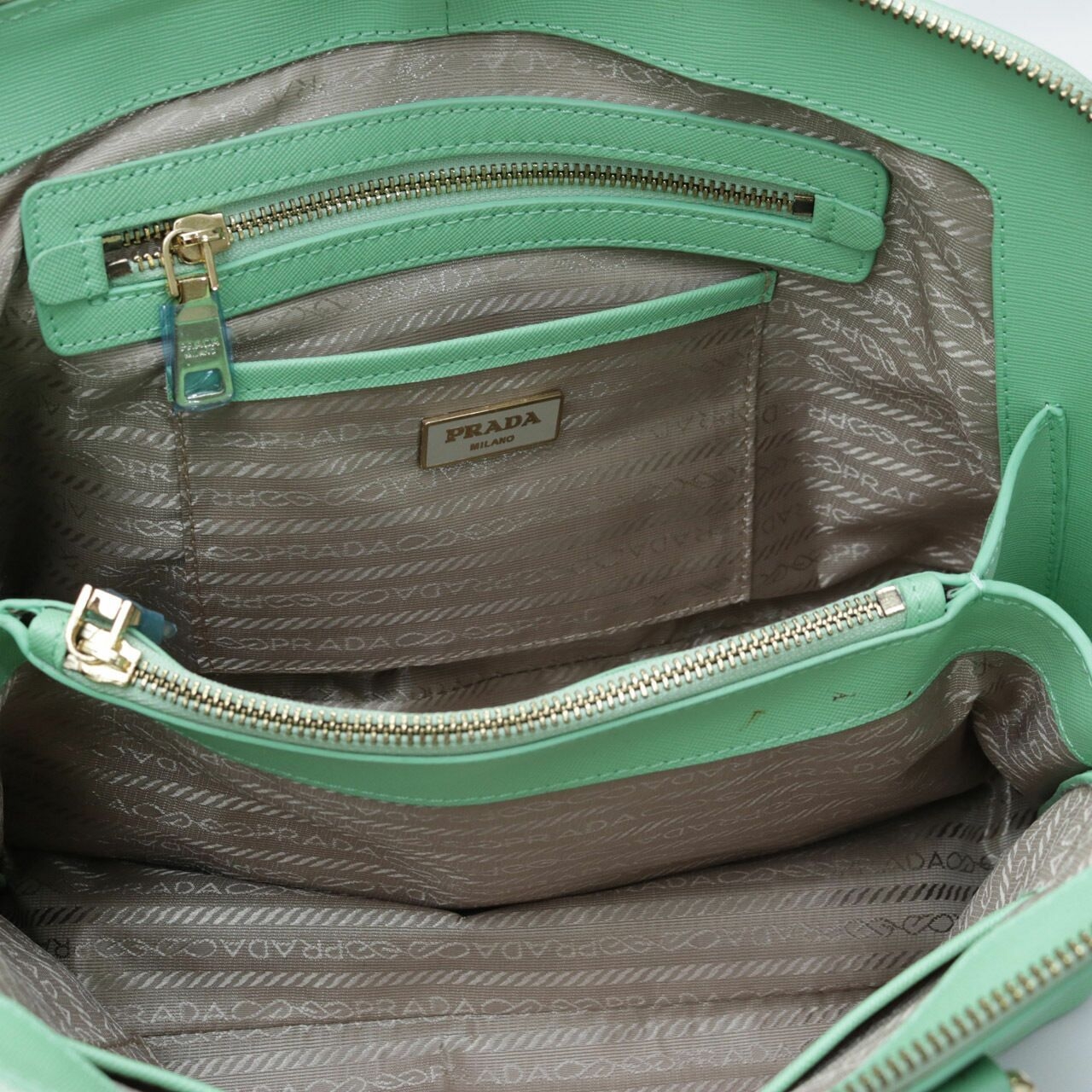 Prada Milano Alma Green Satchel Bag