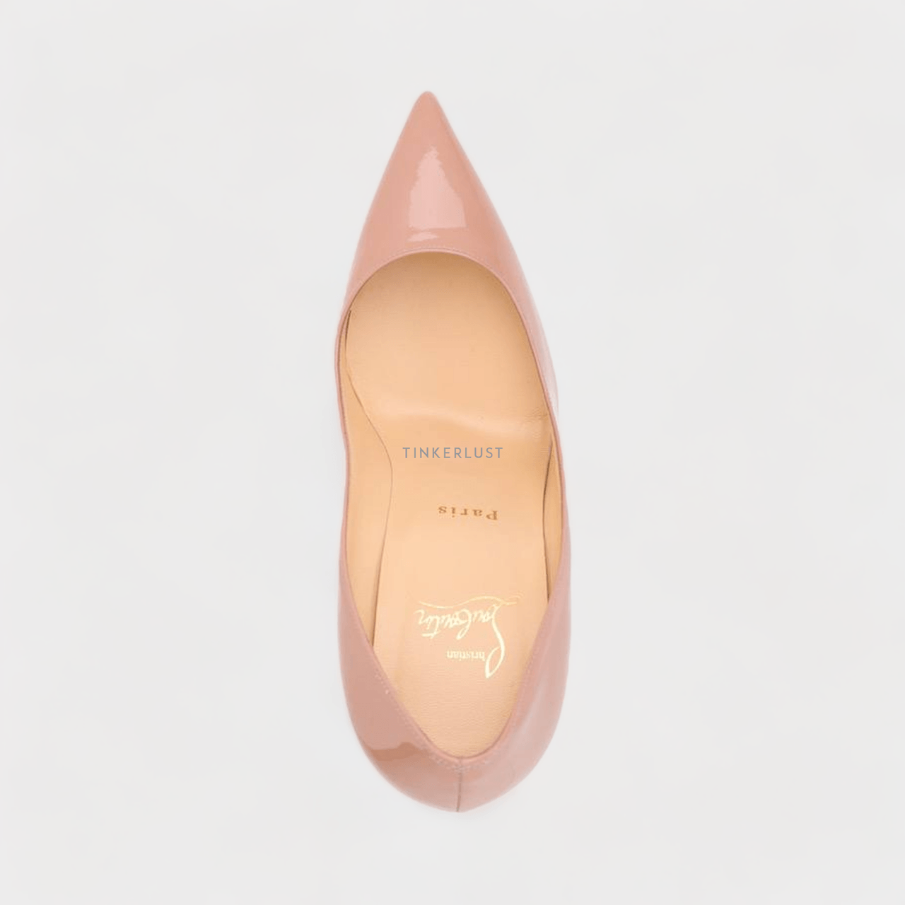 Christian Louboutin Kate Pumps 100mm in Nude Patent Heels