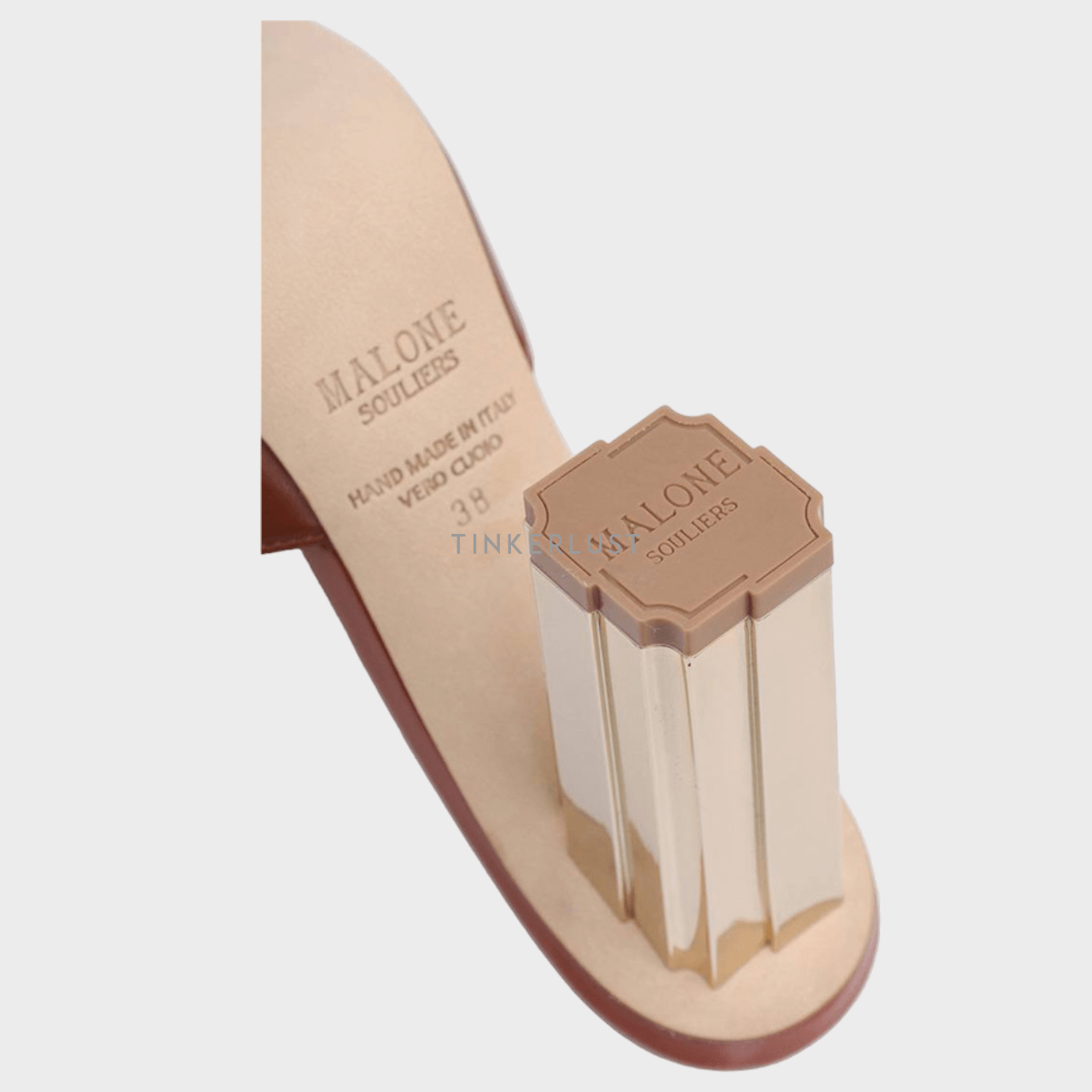 Malone Souliers Lexi Mules 90mm in Mustang/Mustang Heels	