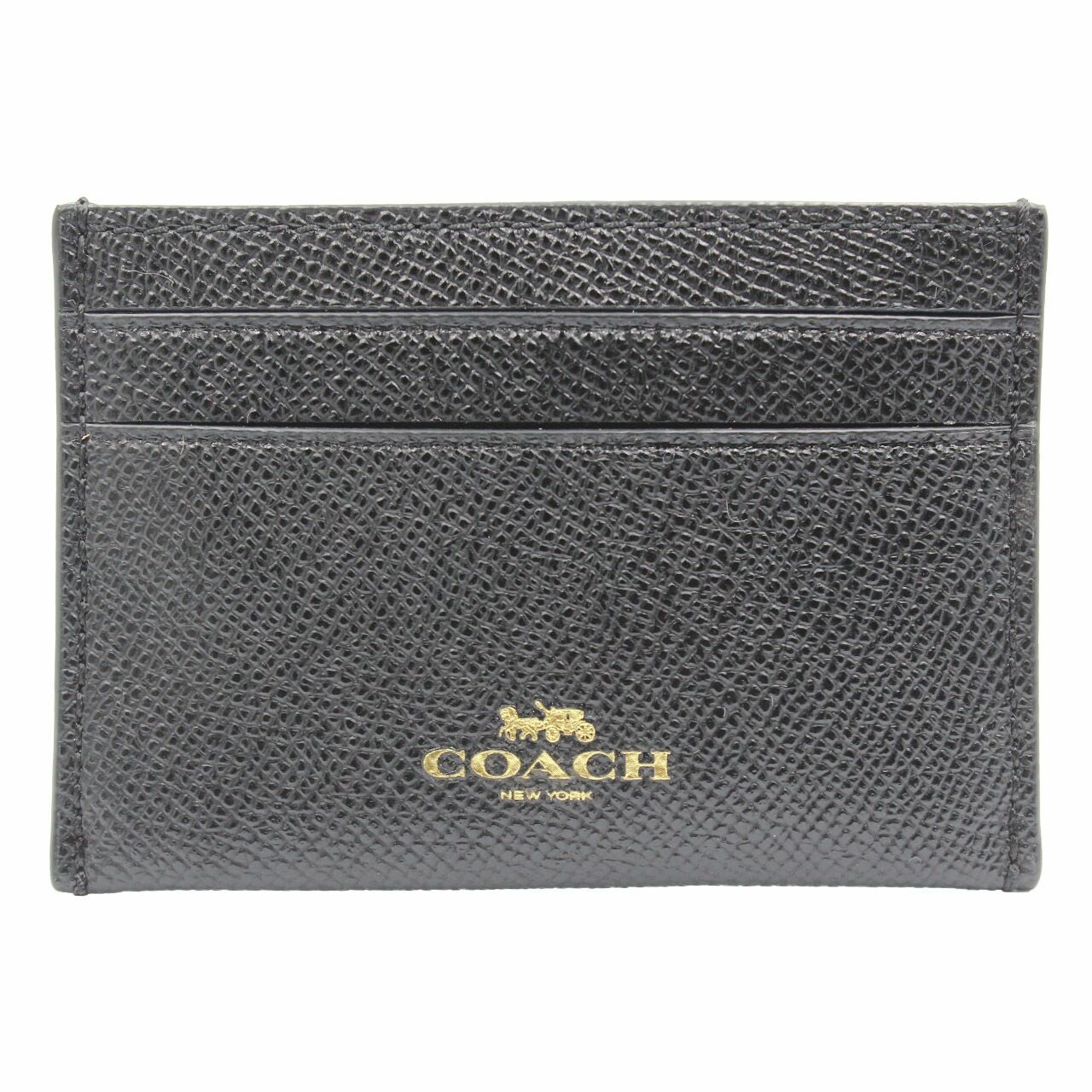 Coach Black Flat Card Case Wallet