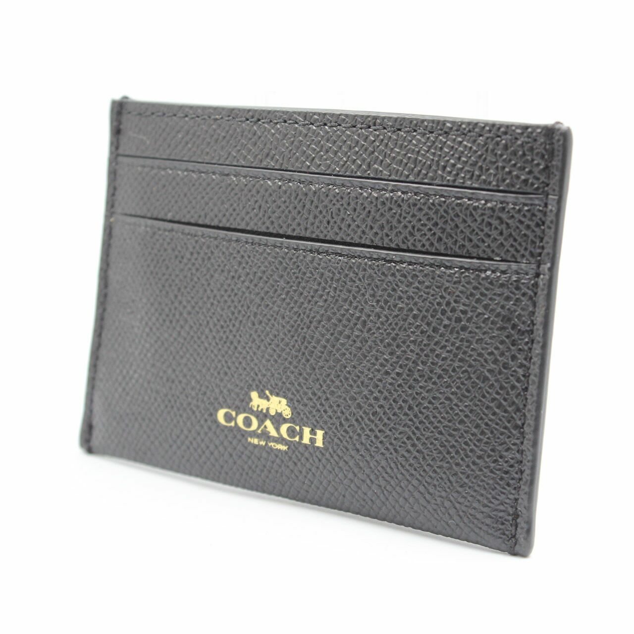 Coach Black Flat Card Case Wallet