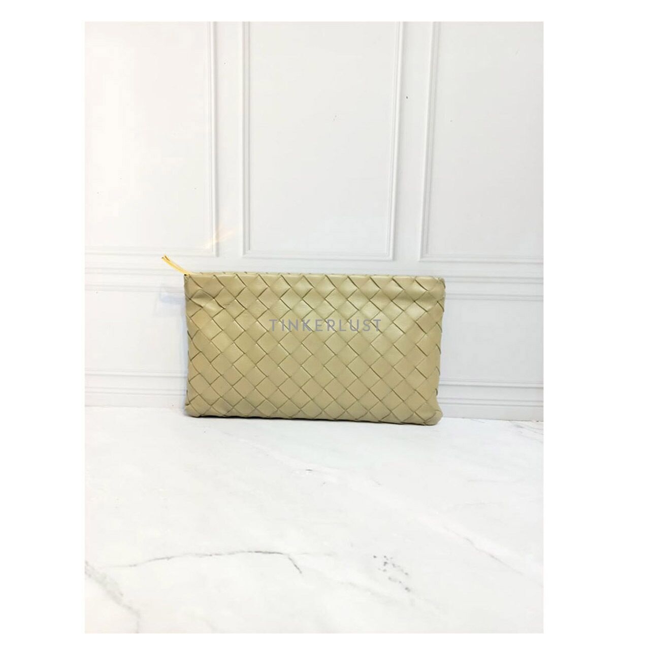 Bottega Veneta Small Taupe & Gold 2023 Pouch 