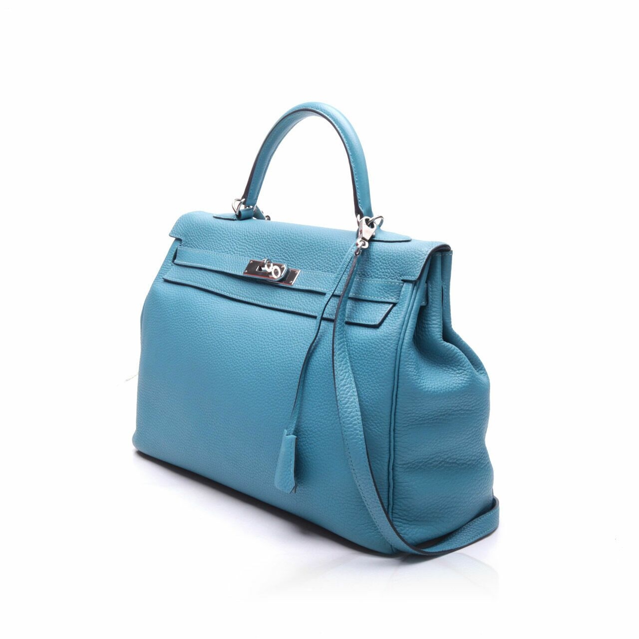 Hermes Kelly Turquoise Satchel Bag