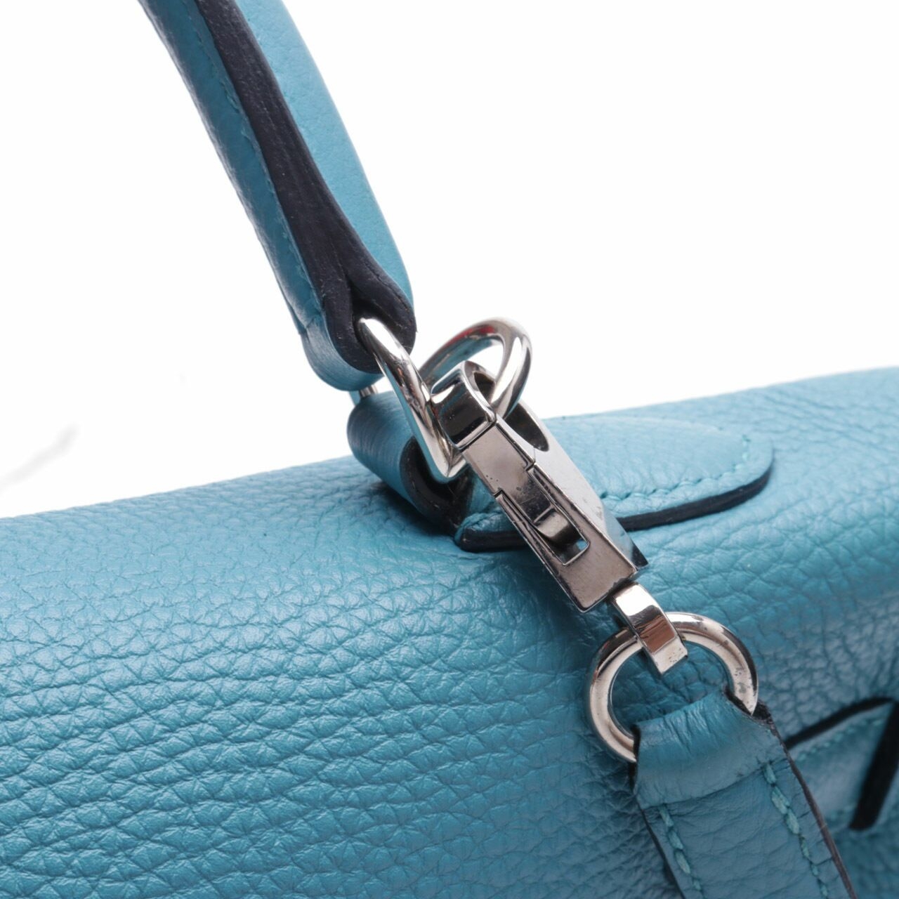 Hermes Kelly Turquoise Satchel Bag