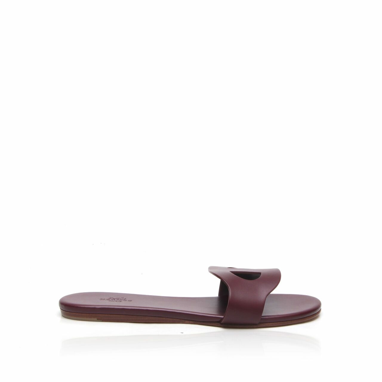 Hermes Lisboa Bordeaux Sandals 