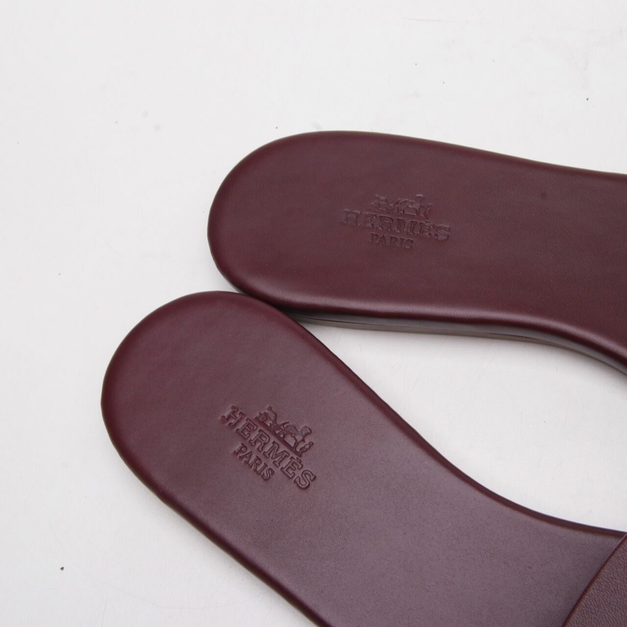 Hermes Lisboa Bordeaux Sandals 