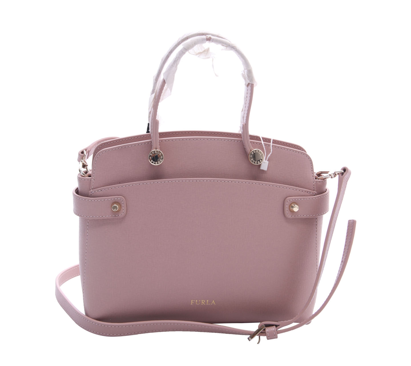 Furla Pink Leather Agata Mini Satchel