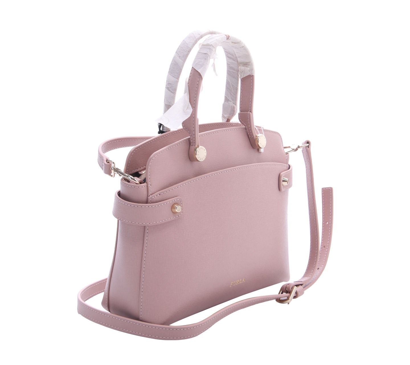 Furla Pink Leather Agata Mini Satchel