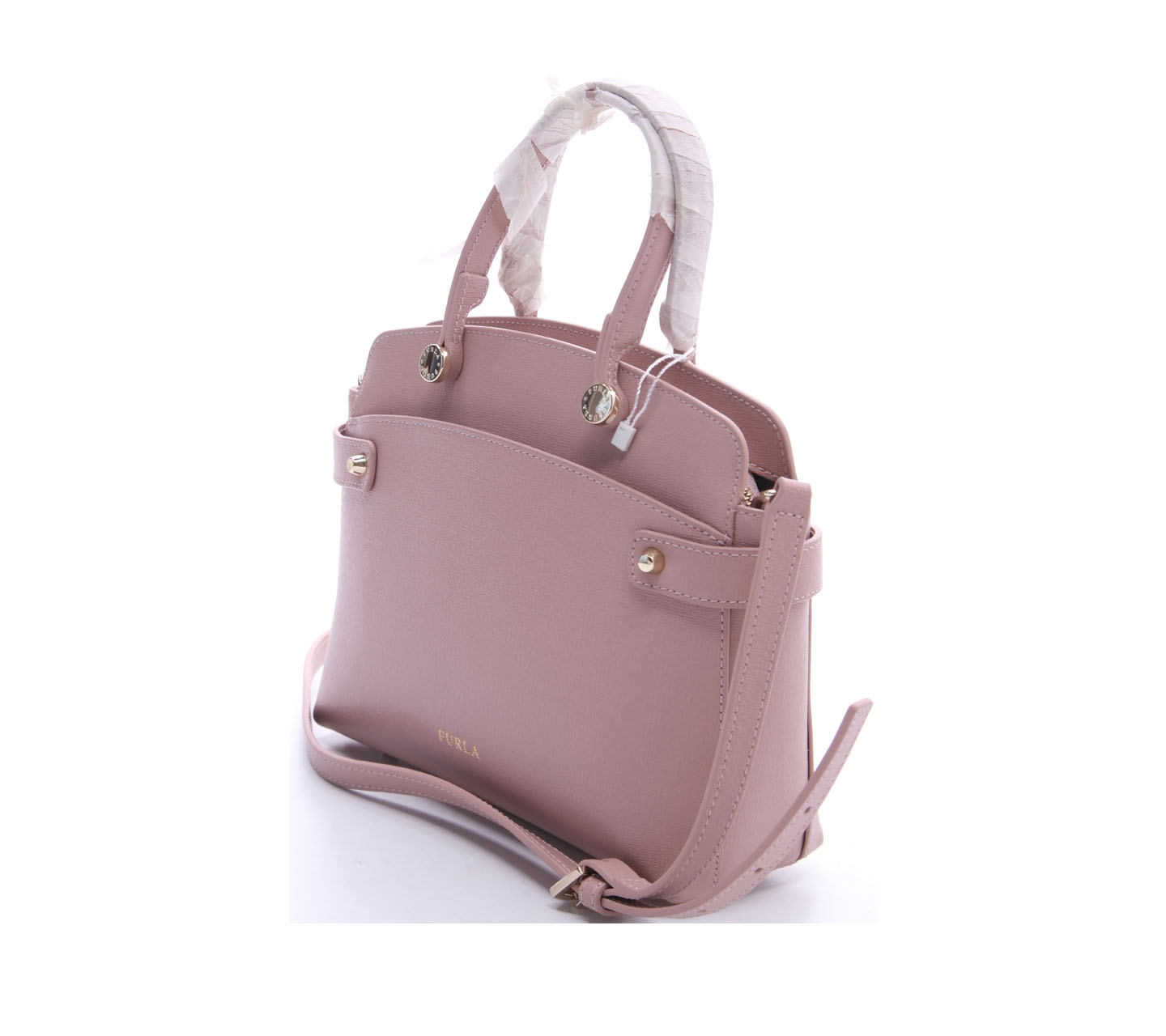 Furla Pink Leather Agata Mini Satchel