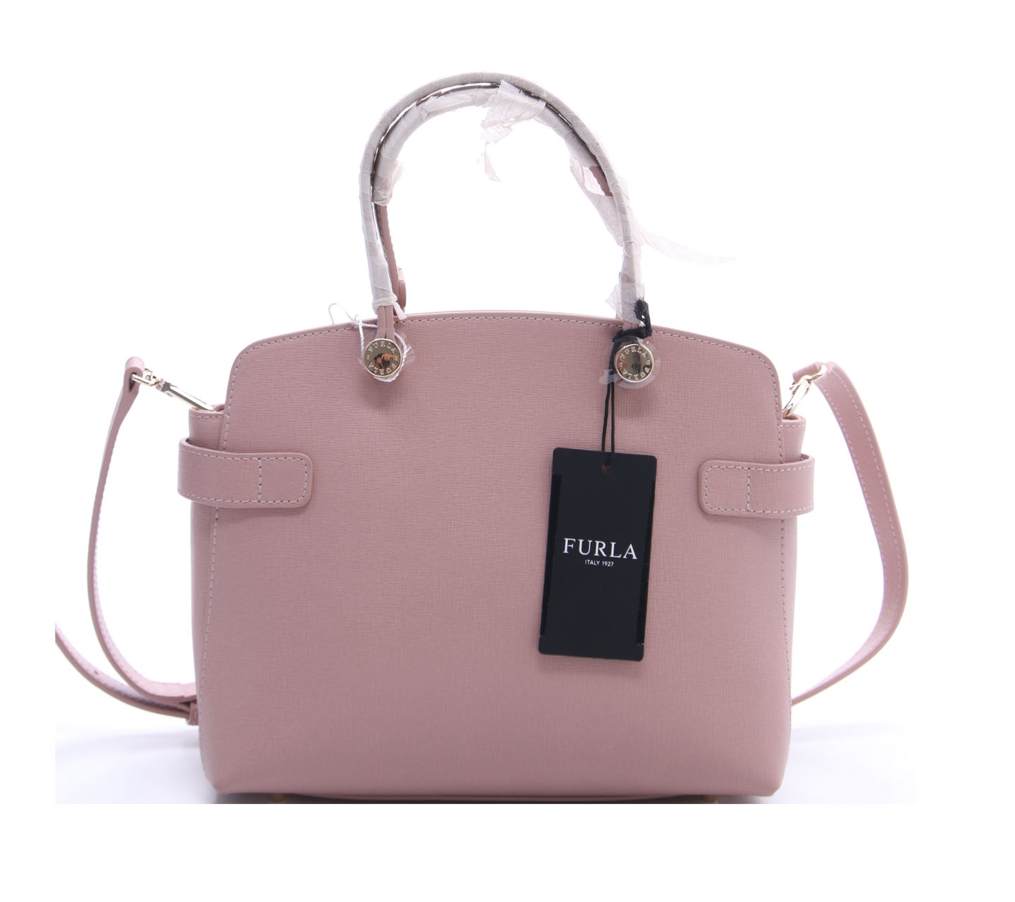 Furla Pink Leather Agata Mini Satchel