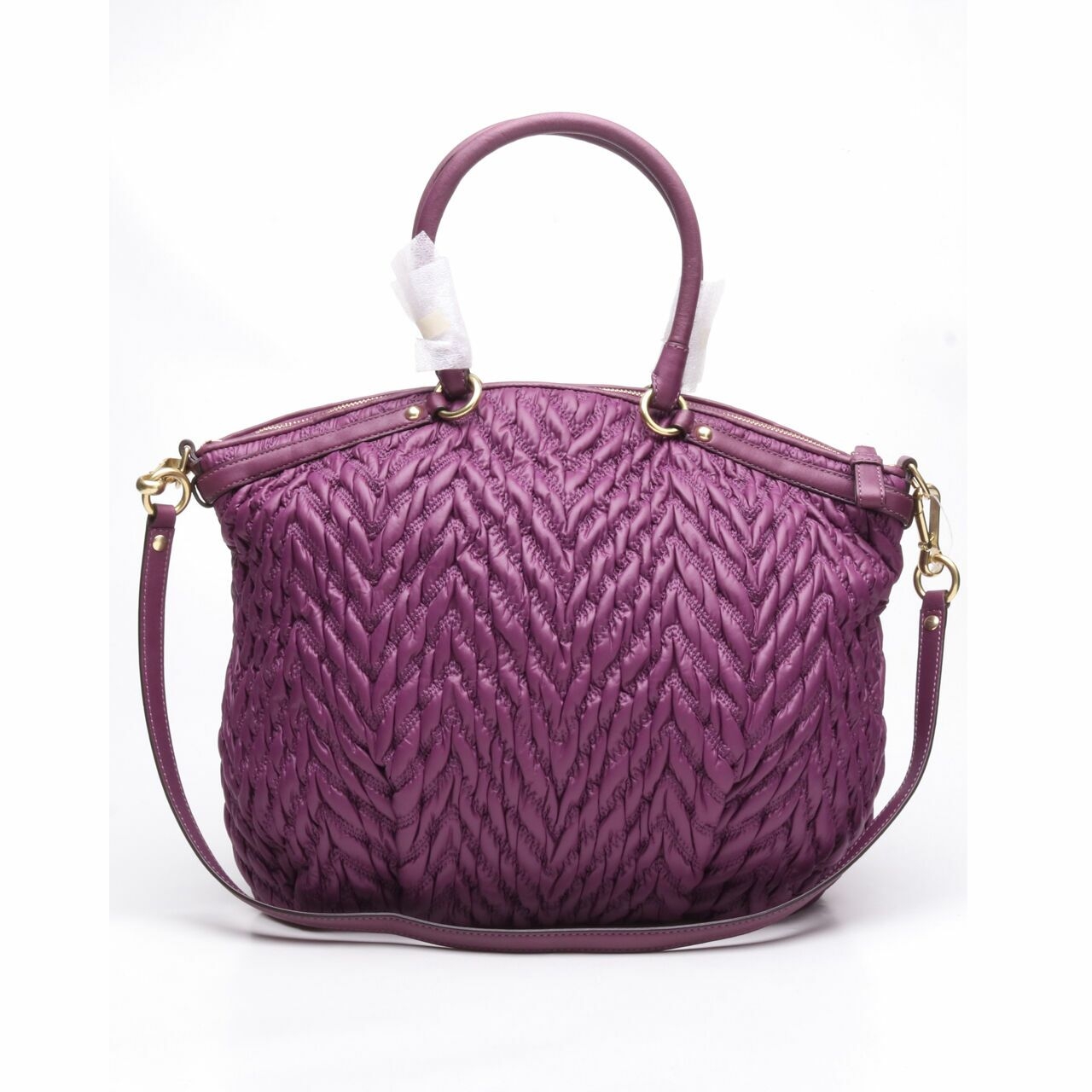 Coach Madison Quilted Lindsey 70th Anniversary Purple Shoulder Bag