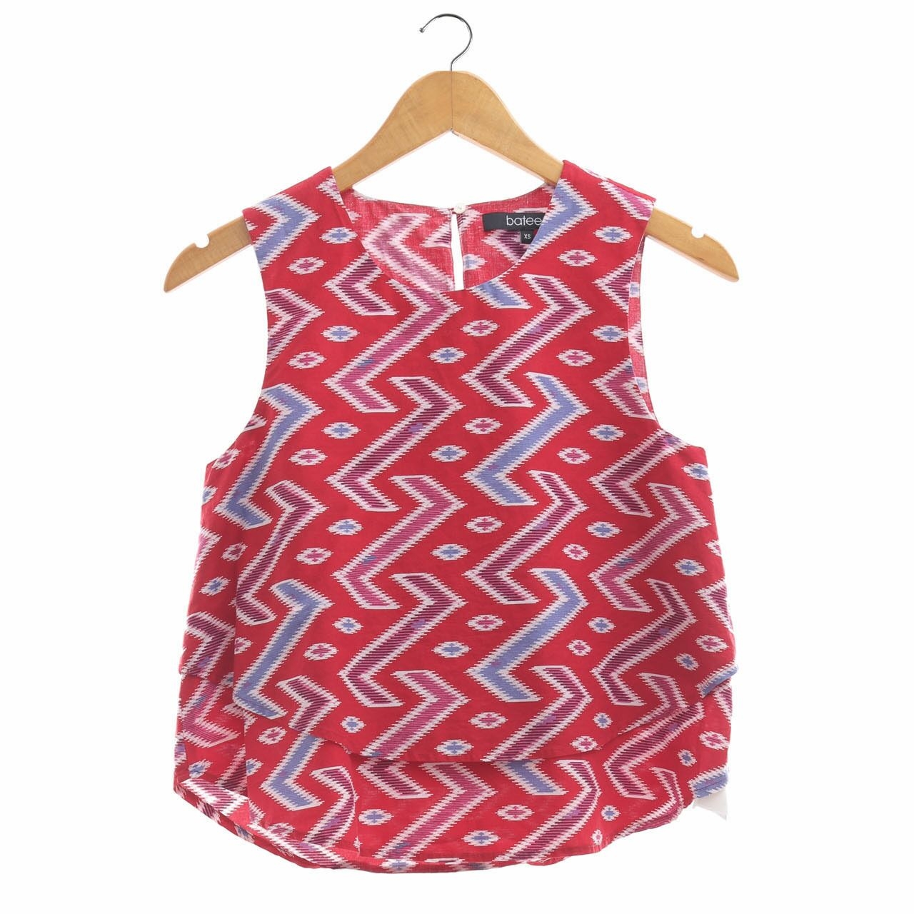 Bateeq Red Zigzag Printed Sleeveless