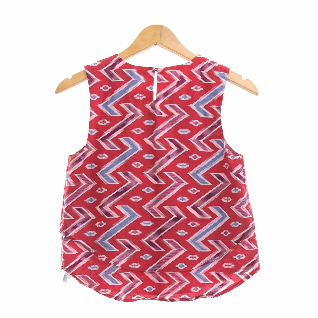 Bateeq Red Zigzag Printed Sleeveless