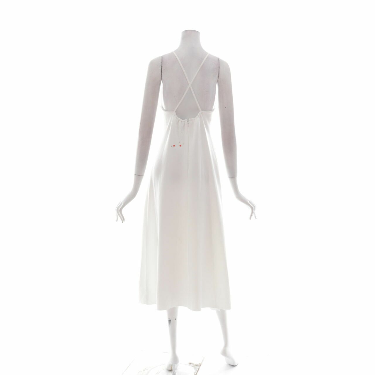 ATS The Label Off White Ruflle Midi Dress