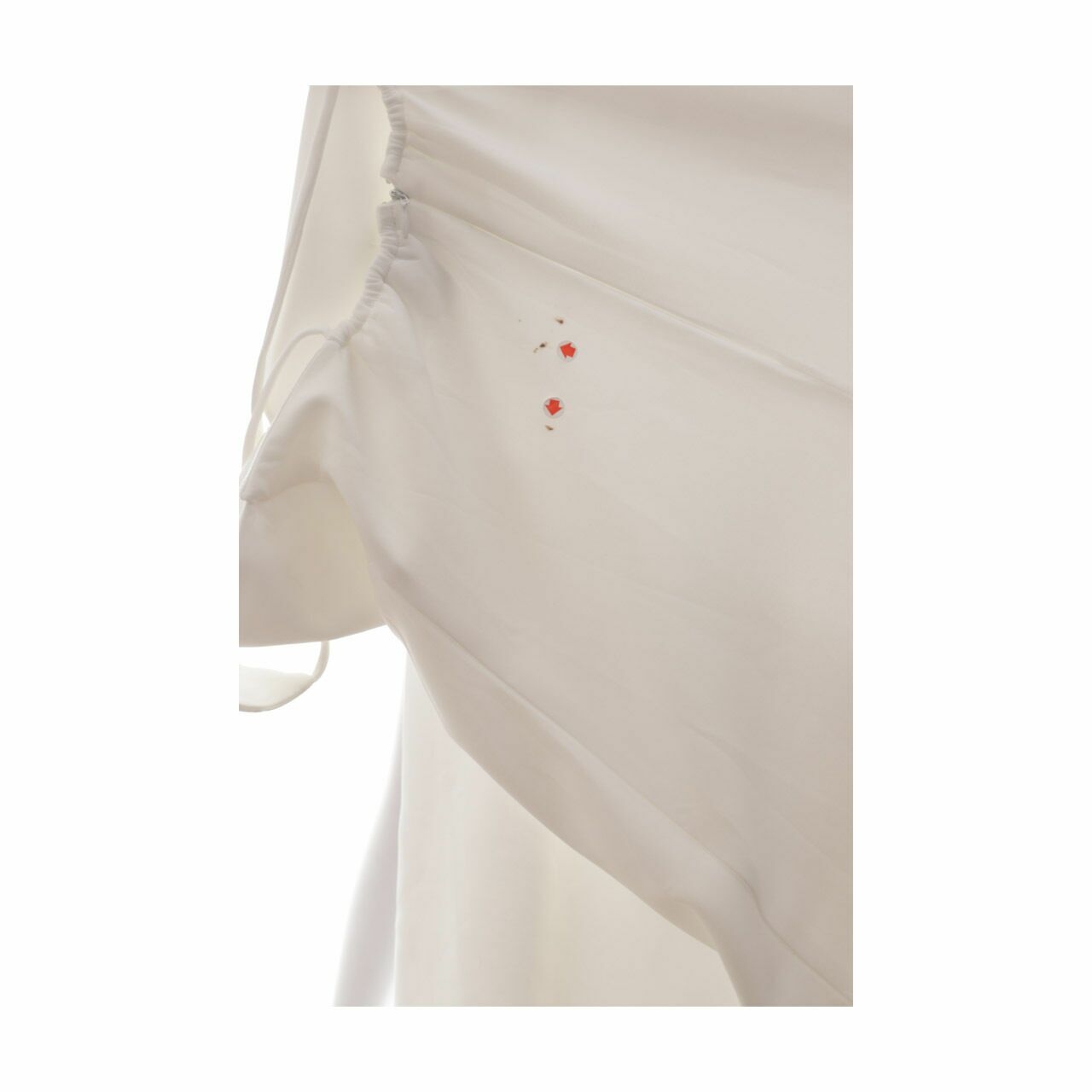 ATS The Label Off White Ruflle Midi Dress