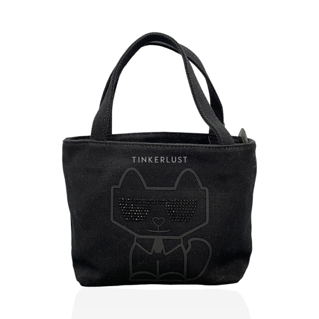 Karl Legerfeld LH4EG2DE Canvas Mini Tote Black Satchel