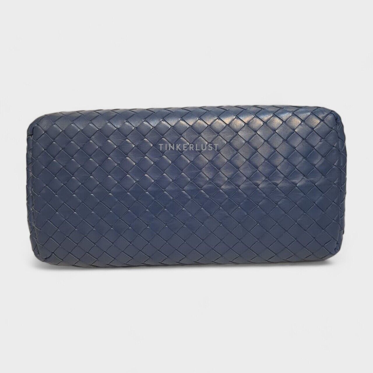 Bottega Veneta Roma Mini Navy Intrecciato Satchel