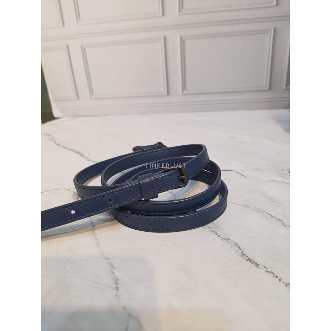 Bottega Veneta Roma Mini Navy Intrecciato Satchel