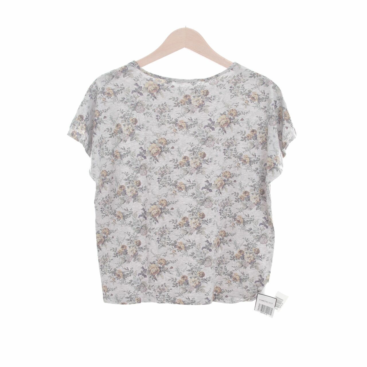 UNIQLO Grey Floral Blouse