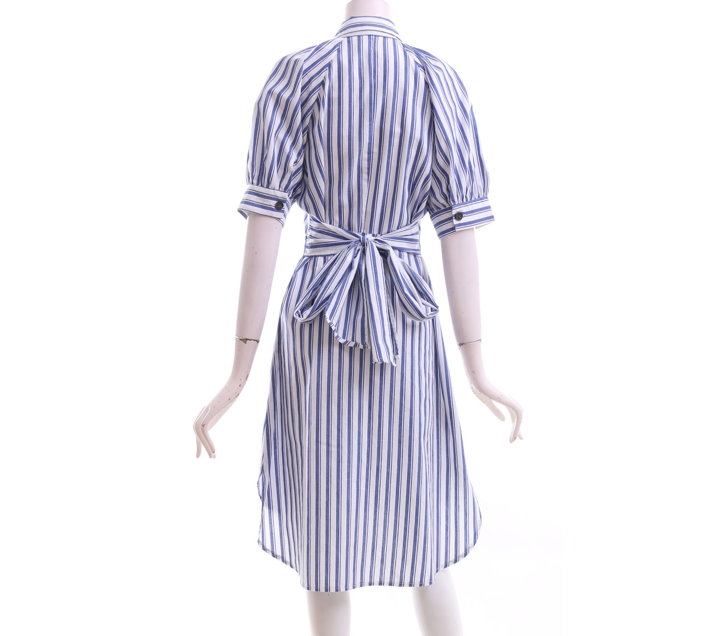 Zalora Blue & White Striped Long Dress