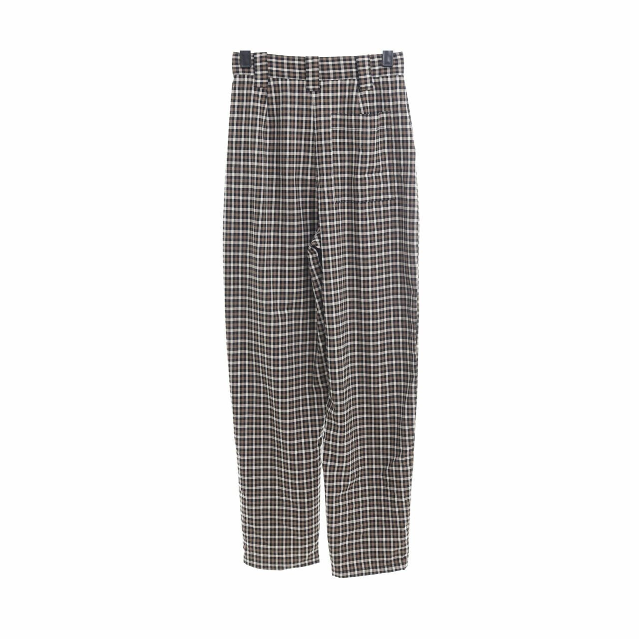 Topshop Multi Plaid Long Pants