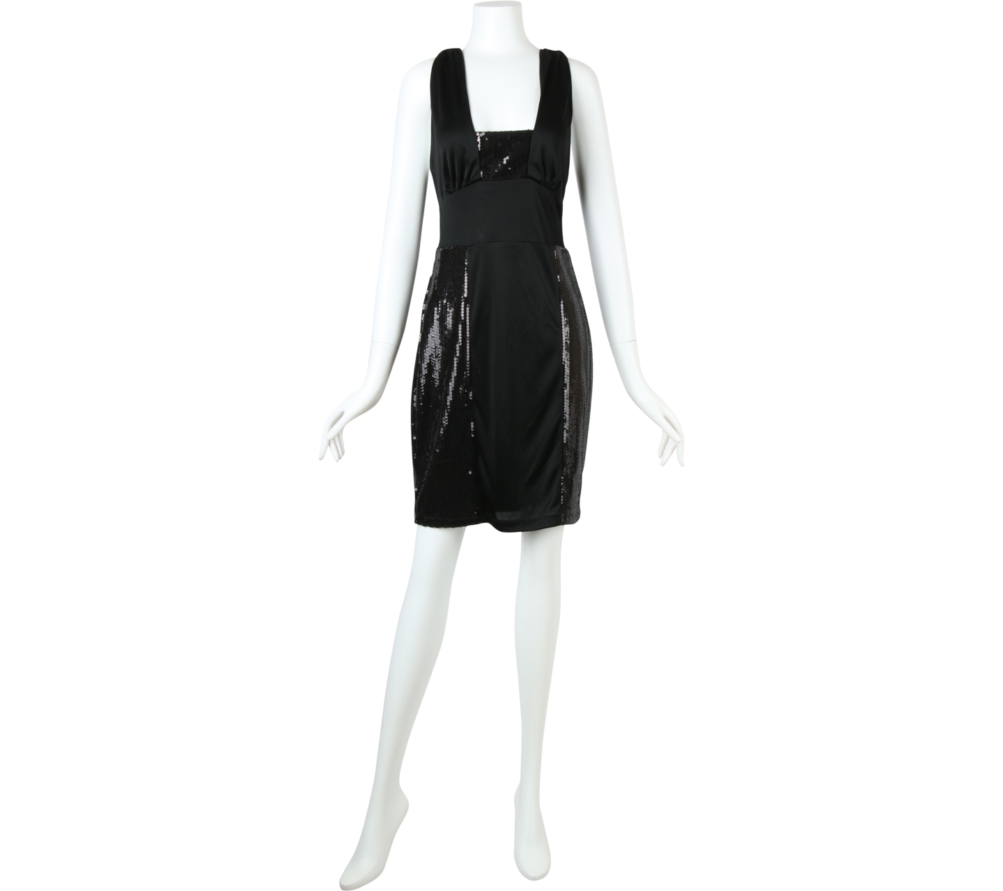 Mango Black Sequins Mini Dress