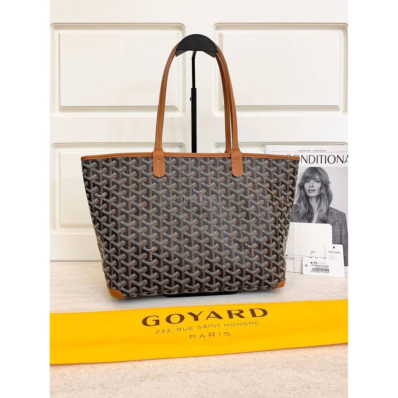 Goyard Artois PM Black Tan 2022 Tote Bag