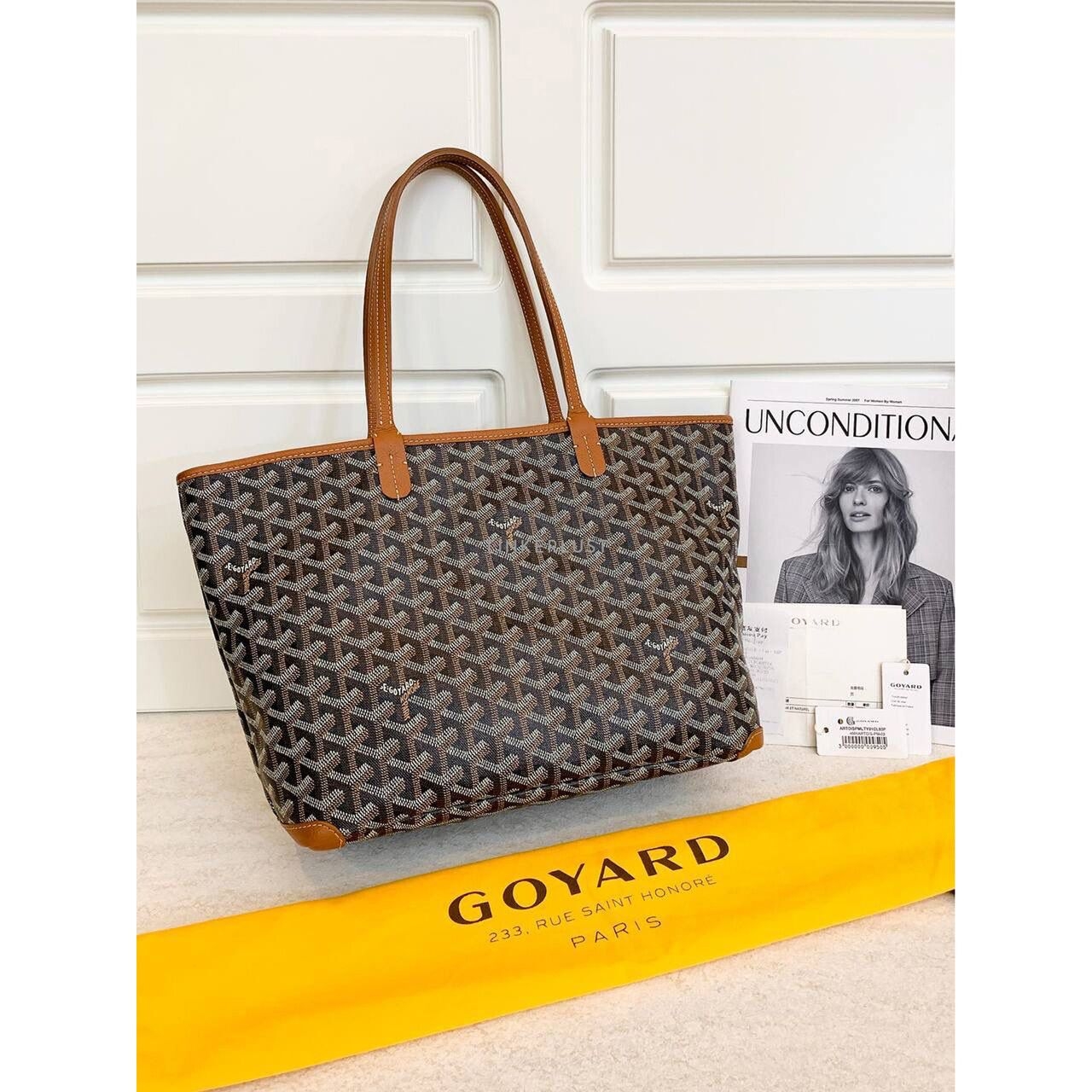 Goyard Artois PM Black Tan 2022 Tote Bag