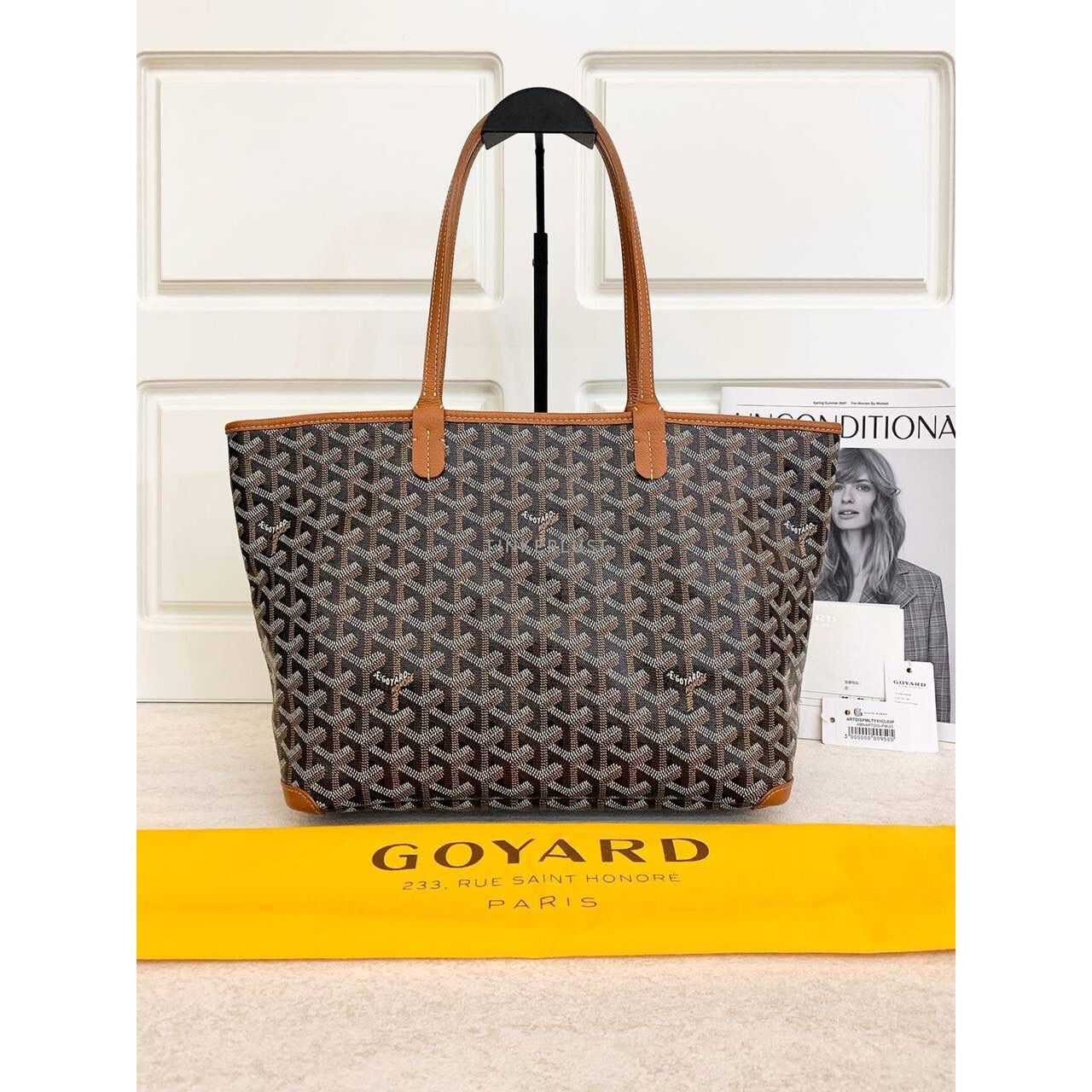 Goyard Artois PM Black Tan 2022 Tote Bag