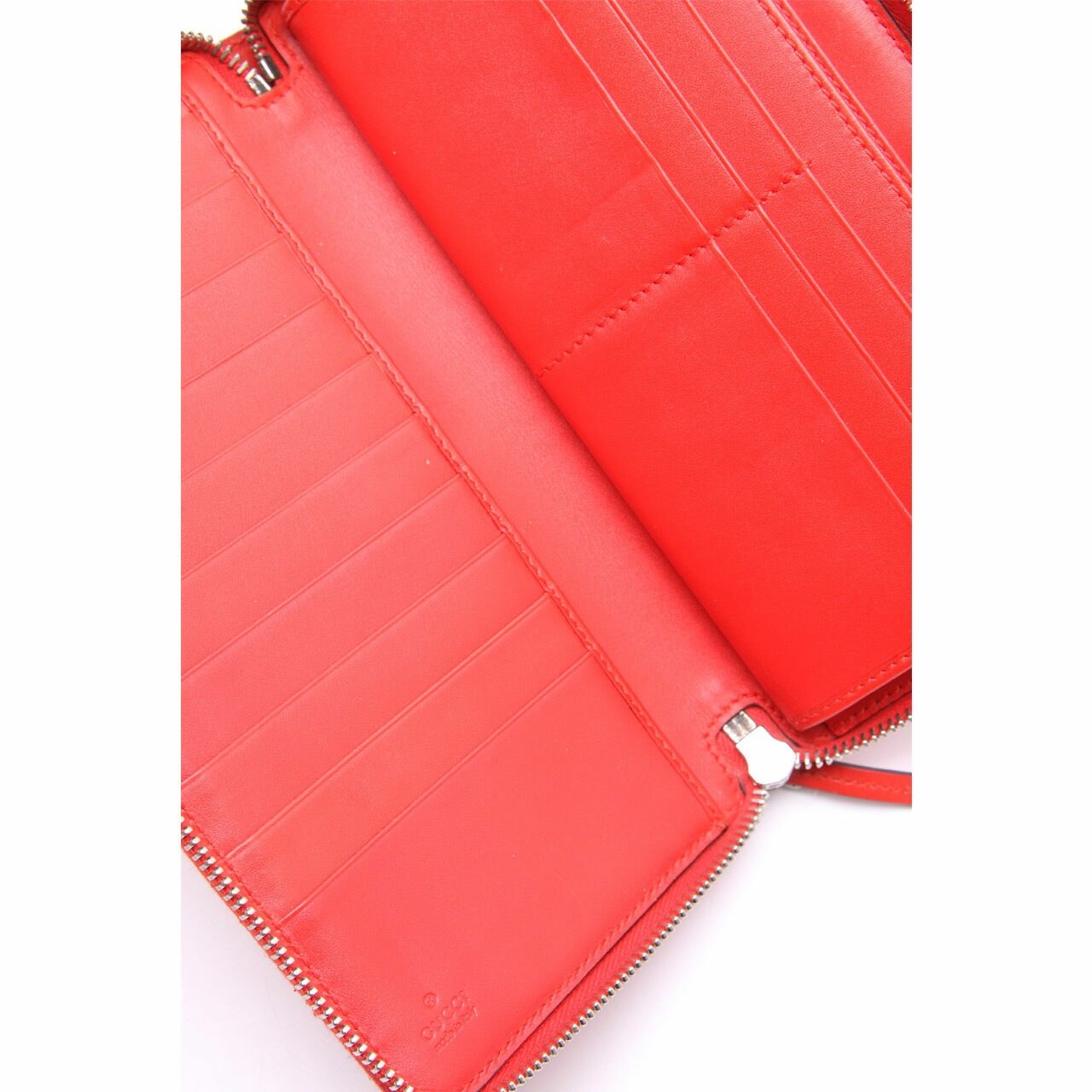 Gucci Guccissima Leather Red Travel Wallet