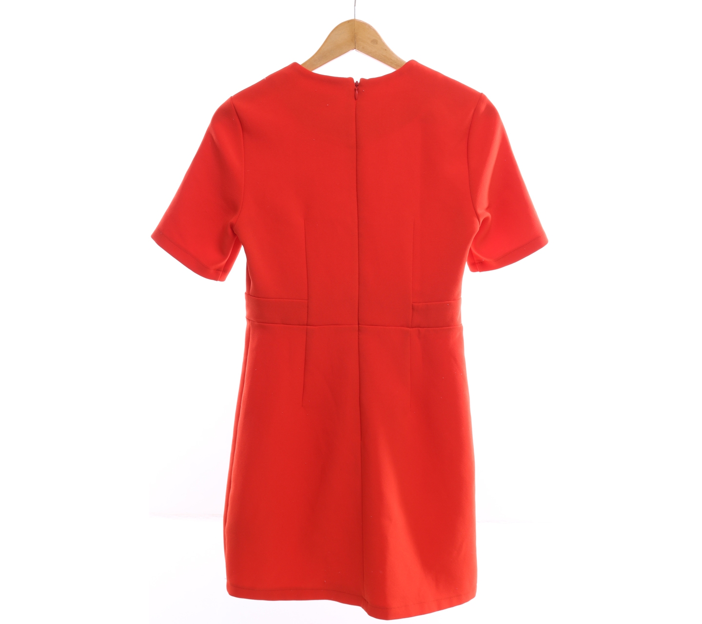 Topshop Orange A-Line Midi Dress